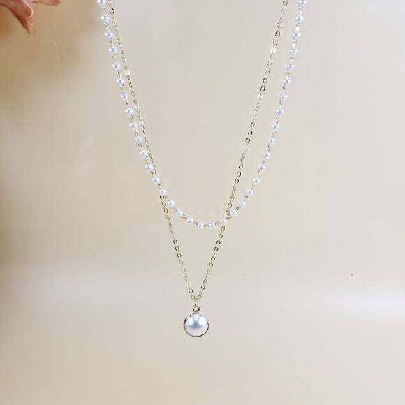 Brand New Pearl With Gold Necklace - Picture 3 of 6